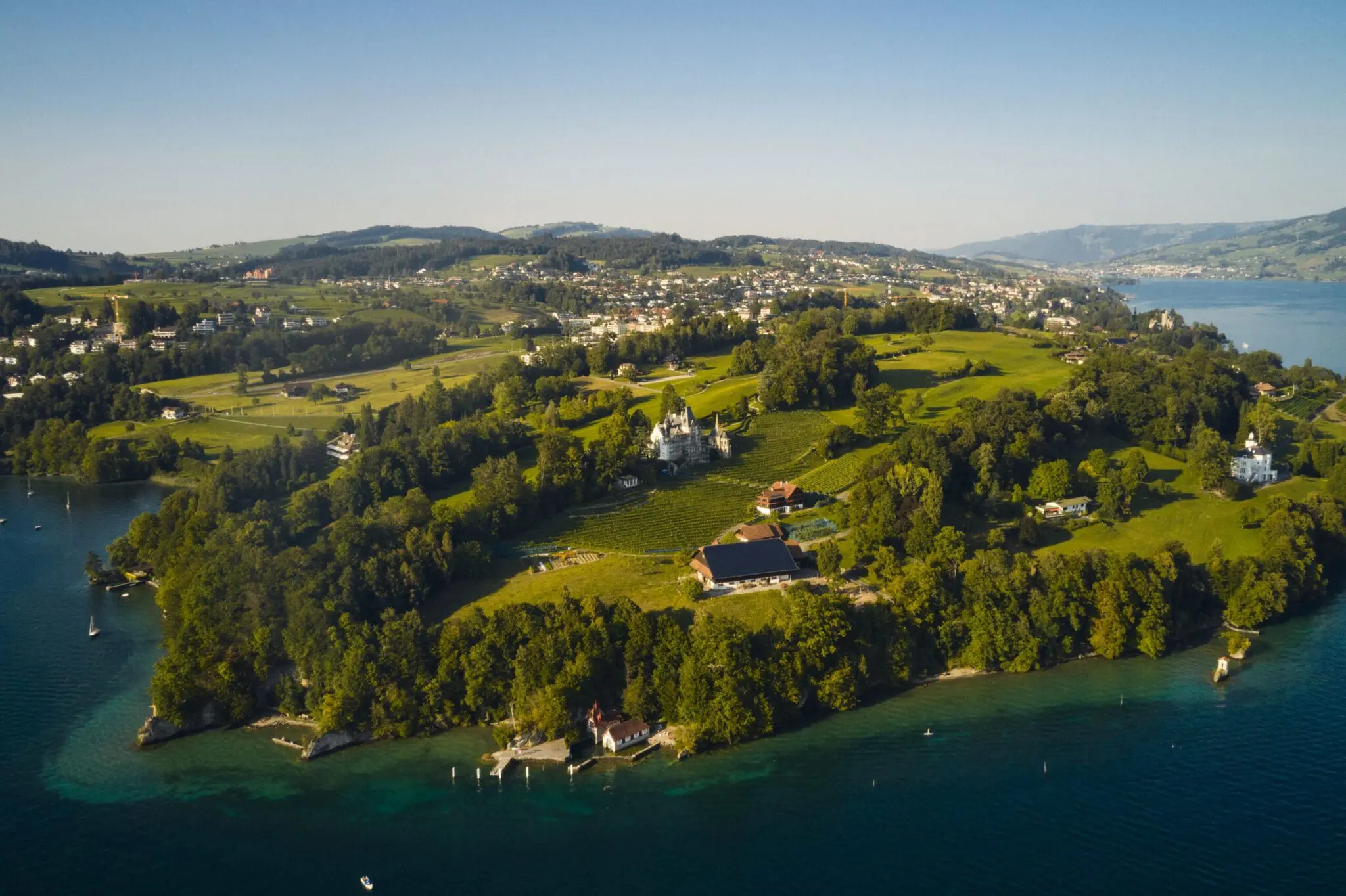 Aerial View Weingut Schloss Meggenhorn